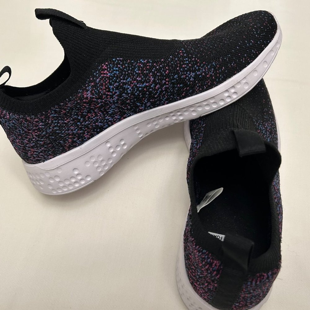 AVIA Women Slip on Sneaker Shoes Multi Color Pink Black Blue Speckle Size 8